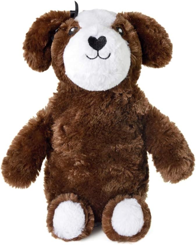 Hot Water Bottle 3D Novelty Unicorn Dog and Owl Animal Plush Soft & Cosy Natural Rubber (Brown Dog)