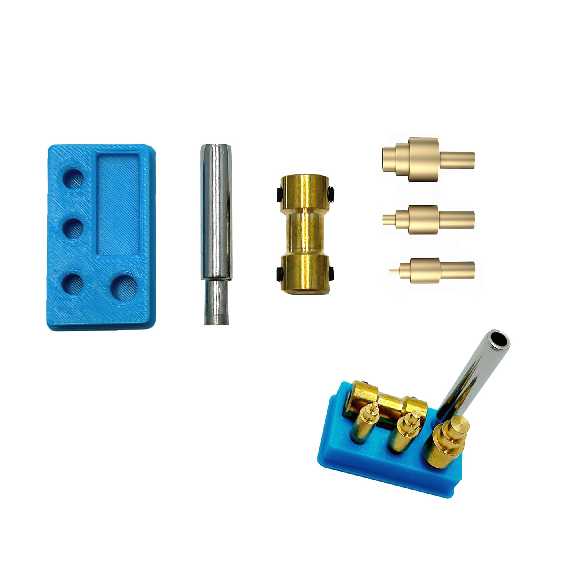 Brass Insert Tips For Plastic Parts 8-Piece Heat-Set Insert Tip Set – M2 To M8 Threads, Compatible With 900M/T18/FX888D/WLC100 Soldering Irons