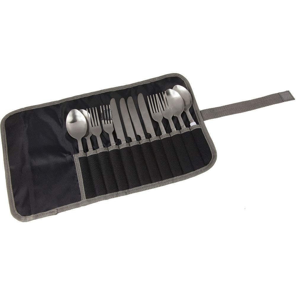 Regatta Cutlery Set - Black/Seal Grey, 4 Persons