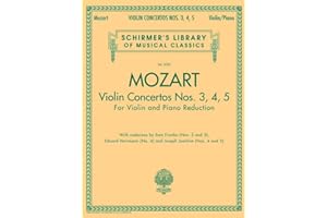 Violin Concertos Nos. 3, 4, 5: Schirmer Library of Classics Volume 2055 for Violin and Piano Red