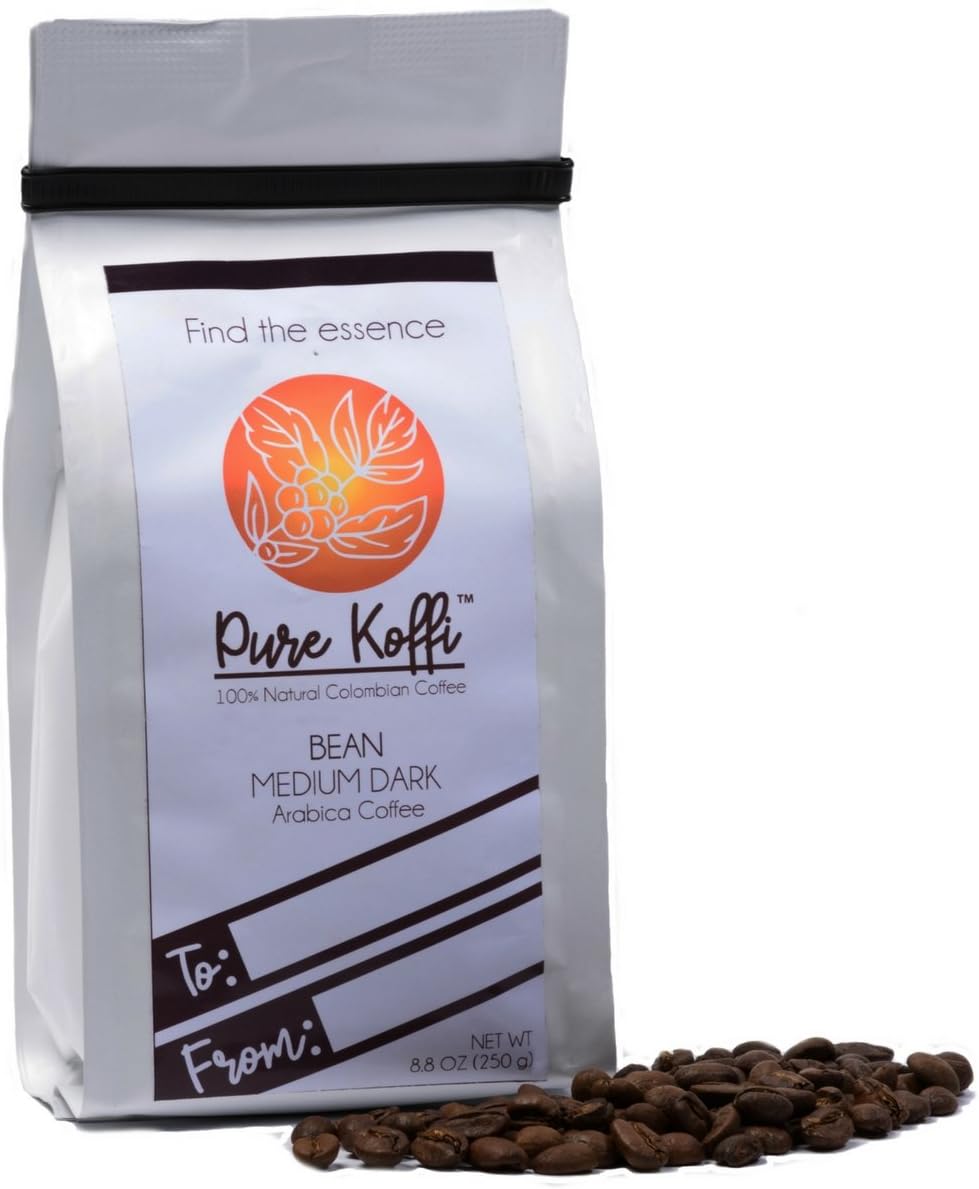 Pure Coffee Beans - Farm To Table Colombian Coffee - Fresh Beans or Coarse Ground Coffee - Perfect for Hot and Cold Brew Coffee
