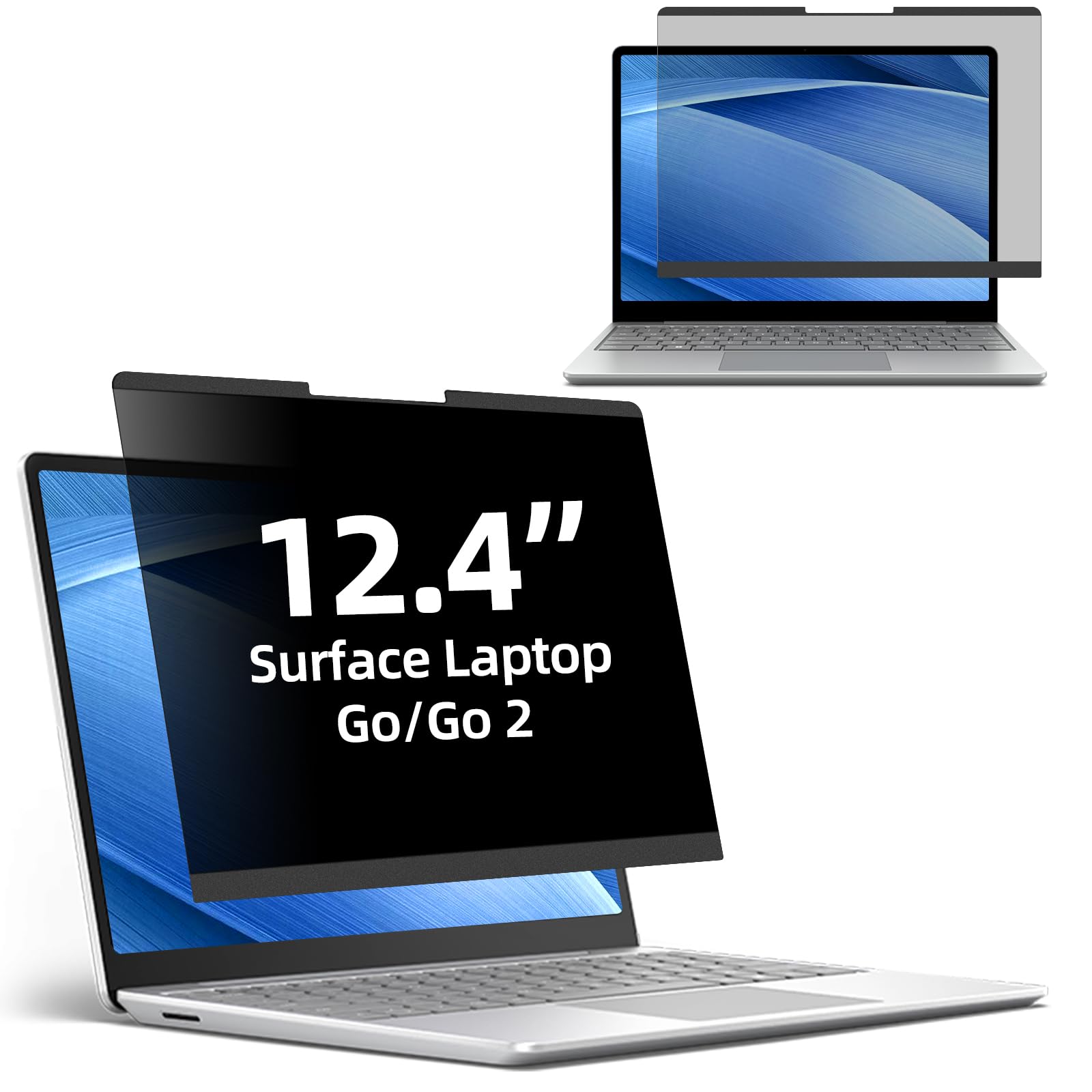 PYS 12.4 inch Surface Privacy Screen Protector Magnetic Removable Privacy Filter for Surface Laptop Go 2