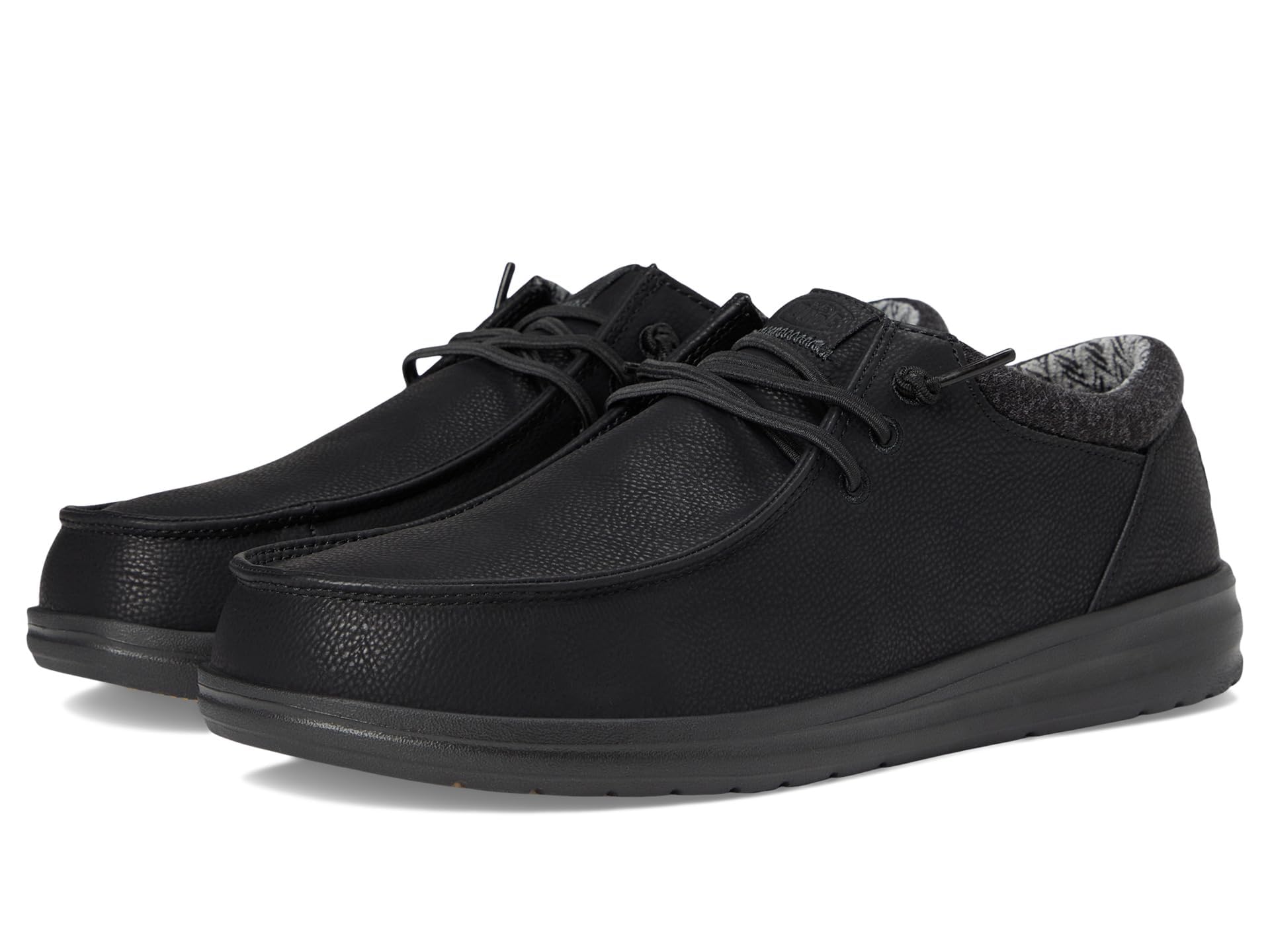 HEYDUDE Men's Paul | Mens Shoes | Men's Lace Up Loafers | Comfortable & Light-Weight Black/Black Image HEYDUDE Men's Paul | Mens Shoes | Men's Lace Up Loafers | Comfortable & Light-Weight Black/Black Image