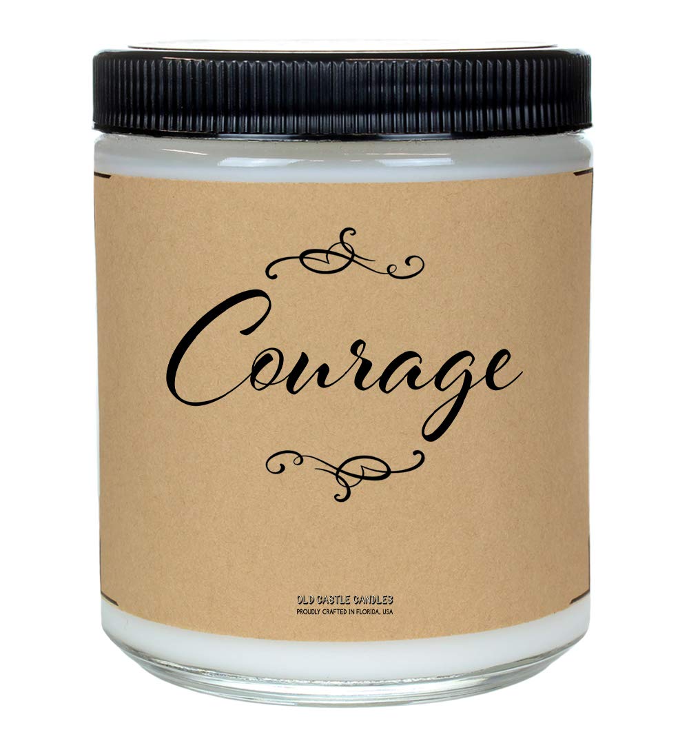 Inspirational Candle Quote Courage Motivational Gift 8oz Scented Candles Handmade