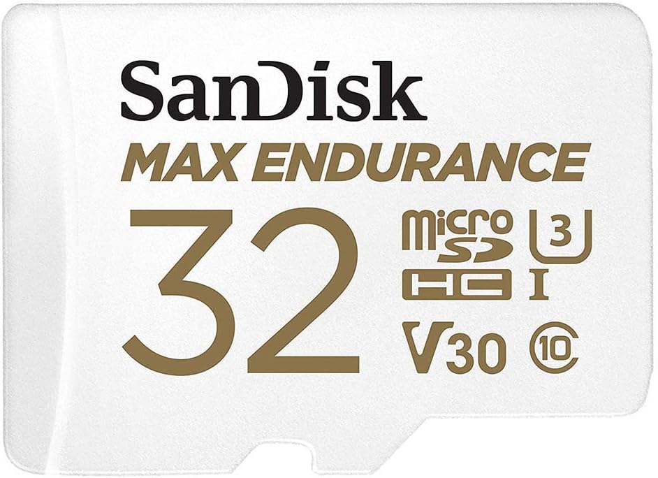 SanDisk 32GB MAX ENDURANCE microSDHC Card for IP Cams Dash Cams + SD Adapter