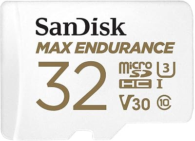 SanDisk 32GB MAX ENDURANCE microSDHC Card for IP Cams Dash Cams + SD Adapter