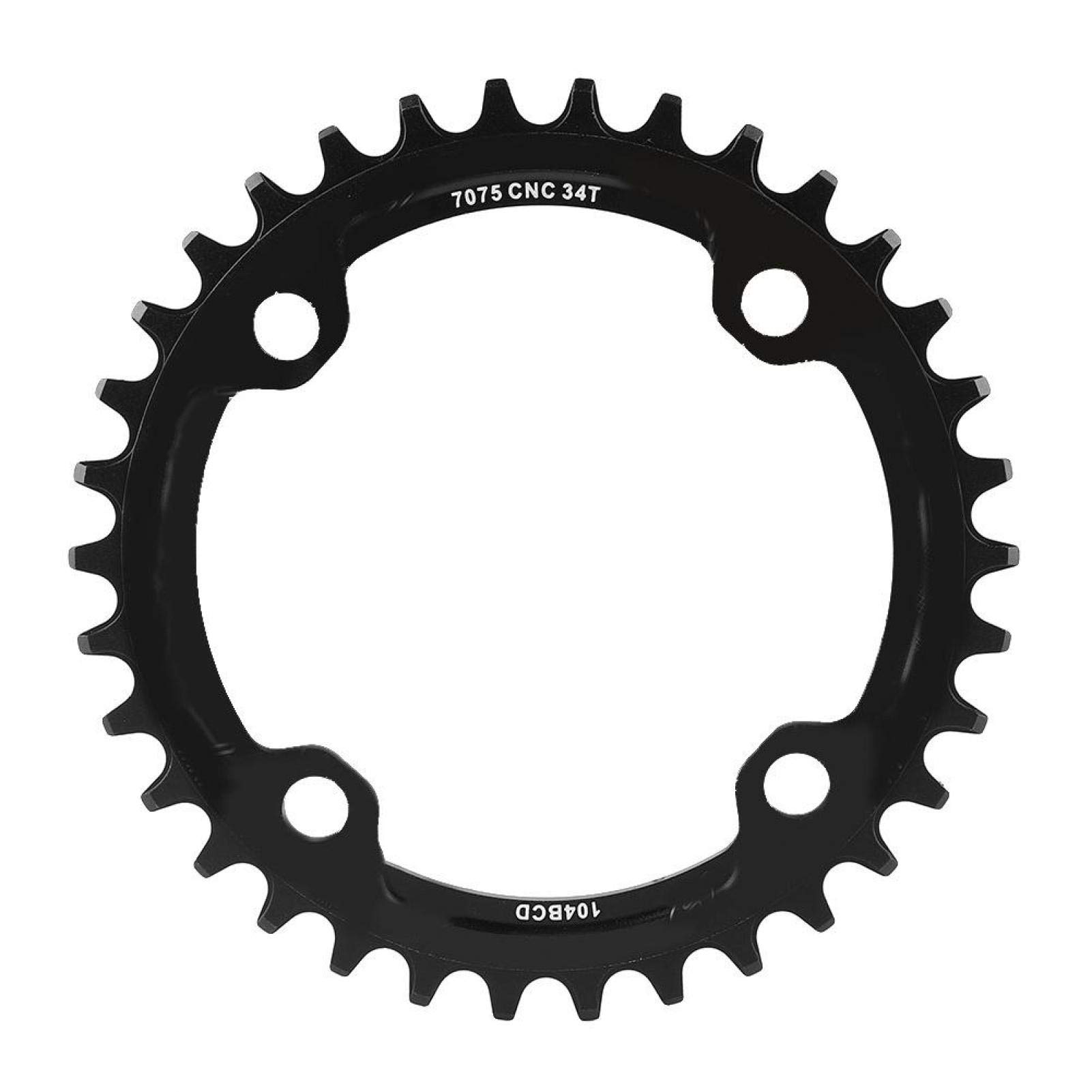 Yosoo Health Gear Bicycle Chainring, 104 BCD 32T 34T 36T 38T Narrow Wide Chain Ring, Single Speed Chainring Round Shape Bike Chain Ring for Road Bikes, Mountain Bikes, MX Bike