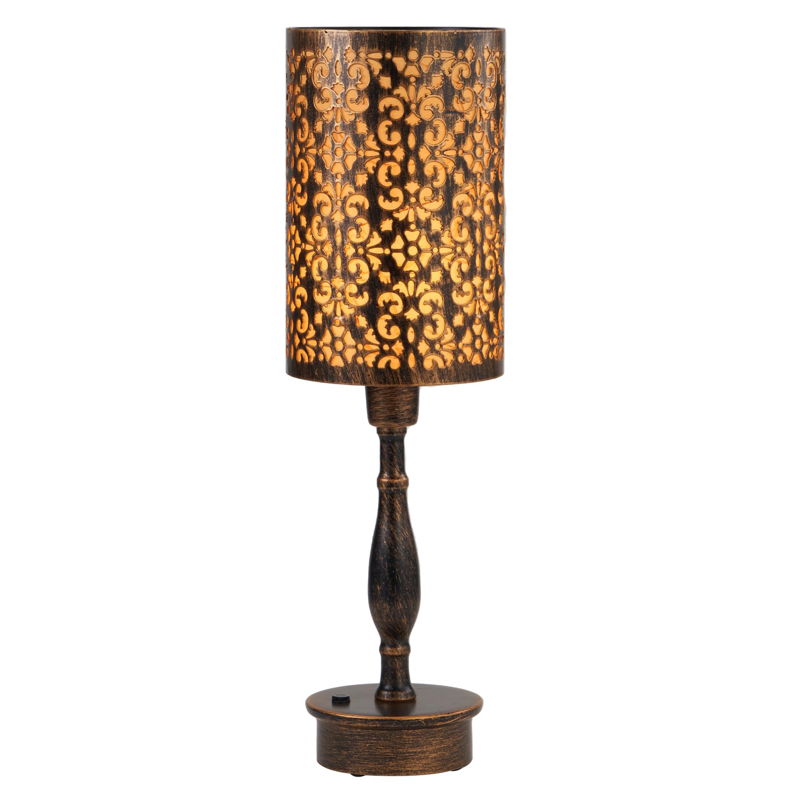 Photo 1 of UMEXUS LED Rechargeable Cordless Table Lamp with Dimmer, Small Battery Operated Lights, Touch Nightstand Lamp, Vintage Bronze Ambient Lighting Home Living Room Side End Entryway Table Outdoor Patio