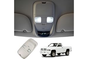 TOP-MAX Overhead Console Dome Light Assembly LED Interior Roof Map Reading Lamp Fit for 1999 2000 2001 Dodge Ram 1500 2500 35