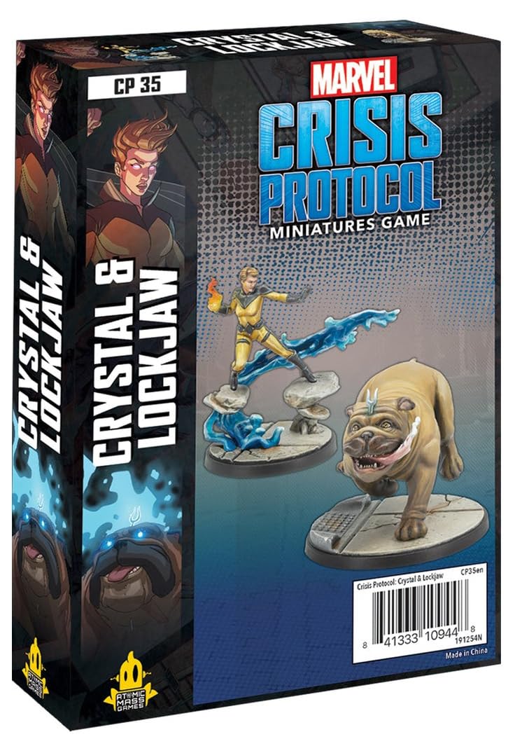 Marvel: Crisis Protocol Crystal and Lockjaw CHARACTER PACK - Inhuman Royalty Unleashed! Tabletop Superhero Game, Ages 14+, 2 Players, 90 Minute Playtime, Made by Atomic Mass Games