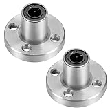 uxcell LM6UU Round Flange Linear Ball Bearings, 6mm
