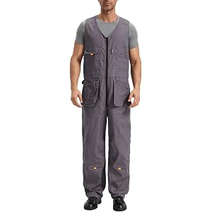 Oralidera Sleeveless Work Coveralls for Men Mechanic Jumpsuit Overalls Pants