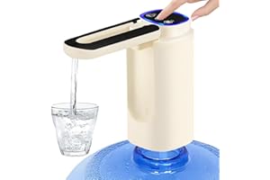 Qicyfeus Water Bottle Pump Automatic Water Dispenser for 5 Gallon Bottle Type-C Charging Portable Electric Water Dispenser Pump (White)