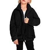 Arshiner Girls Full Zip Fleece Jacket Sherpa Outwear Coat Fall Winter for 4-12Y