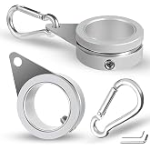 Anovo Flag Pole Rings, Flagpole Rings Aluminum Alloy 360&deg; Rotating Anti Wrap Flag Mounting Spinning Ring Clips for 0.75-1.02 Inch Diameter Flagpole(1 Inch -Pack of 2, Silver)