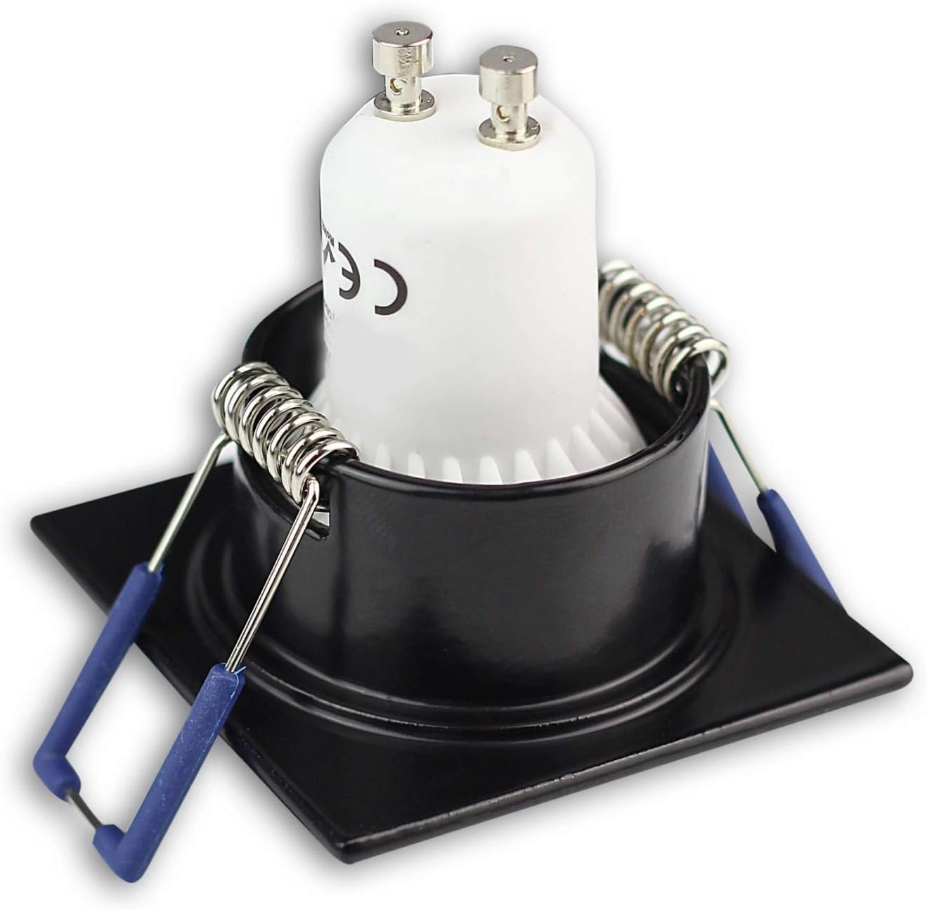 Led Einbaustrahler Schwarz Badezimmer Terrasse Einbau Spot Decken Strahler Deckeneinbaustrahler Deckenspot Eckig 3w Warmweiss 230v Gu11 Aussenbereich O40mm Bohrloch Ip44 Fur Bad Beleuchtung Deckenleuchten