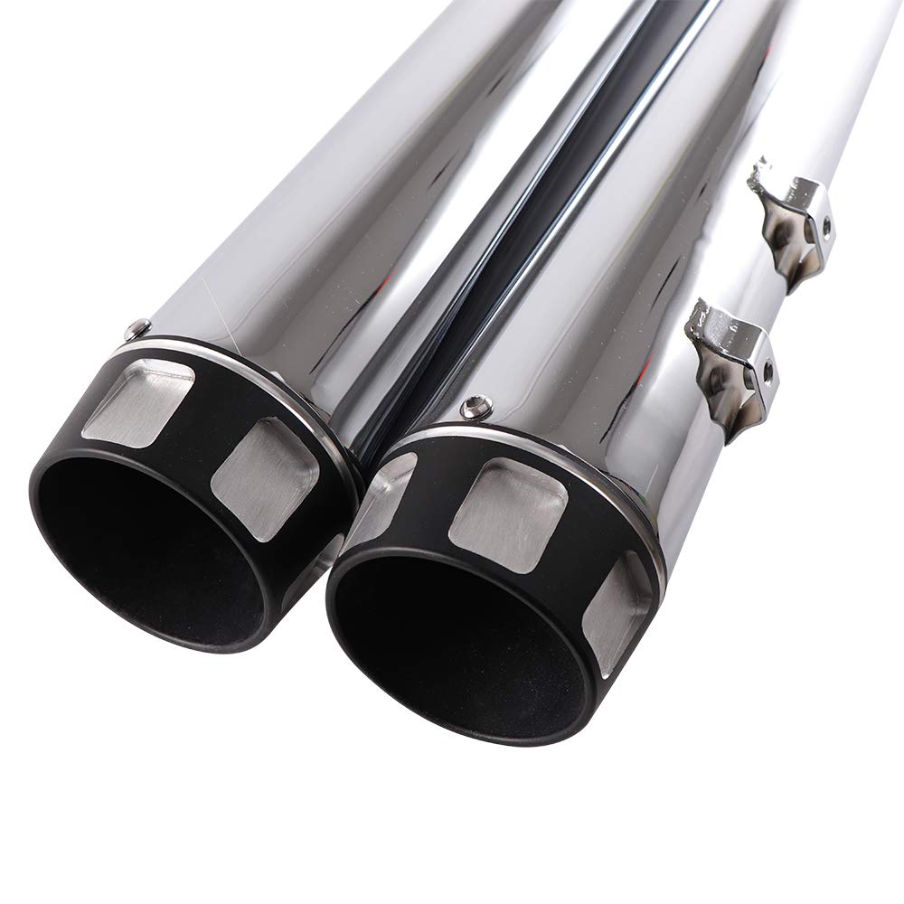 SHARKROAD 4 Chrome SlipOn Mufflers Exhaust Pipes For 19952016 Harley Touring 409527CC