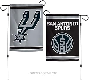 WinCraft NBA San Antonio Spurs 12.5" x 18" Inch 2-Sided Garden Flag Logo
