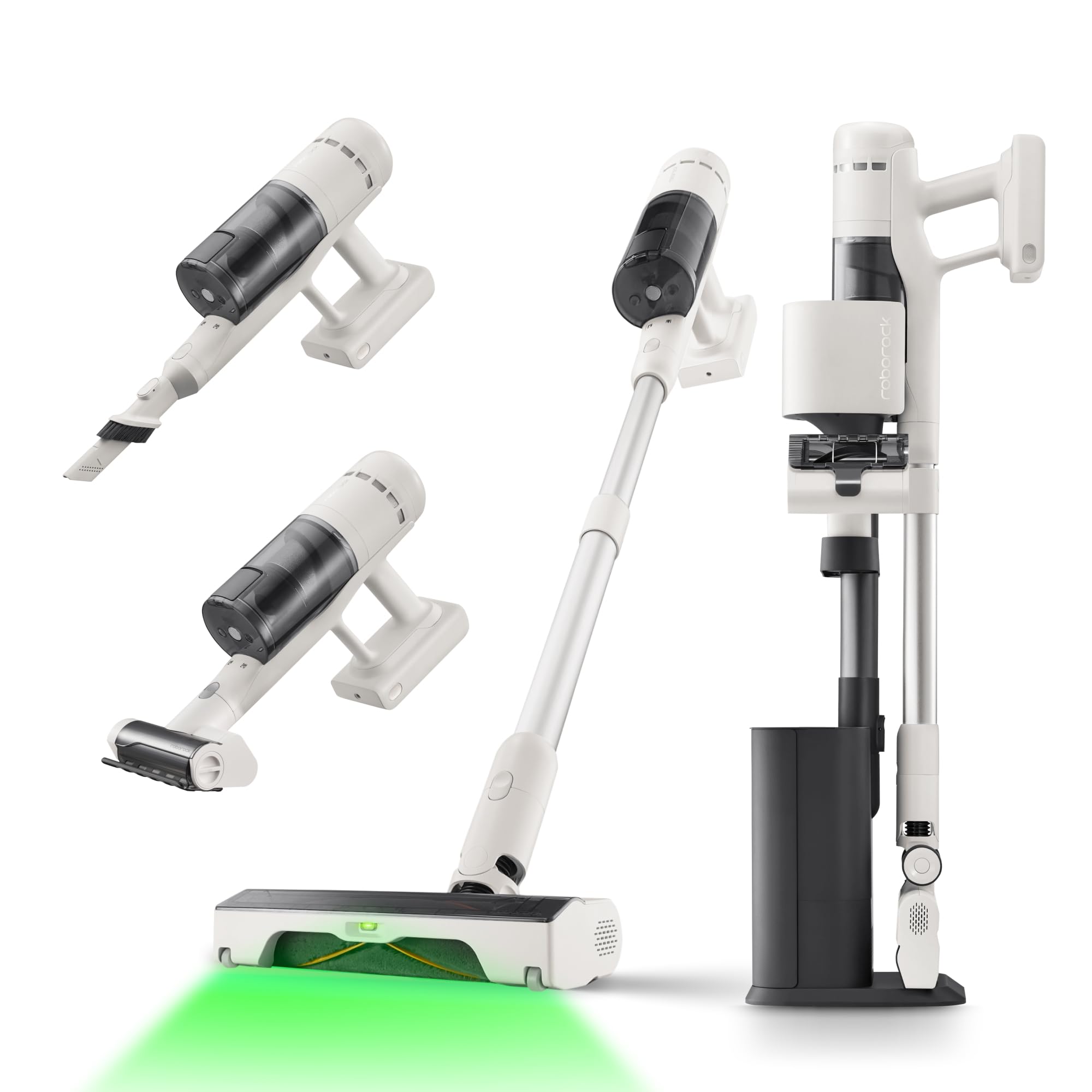 roborock H60 Hub Akku Staubsauger mit Absaugstation, 27000Pa/300W/60 Min Akkusauger mit Absaugstation, Staubsauger kabelos mit Anti-Tangle Bürste für Teppiche, Hartböden, Tierhaare, Auto