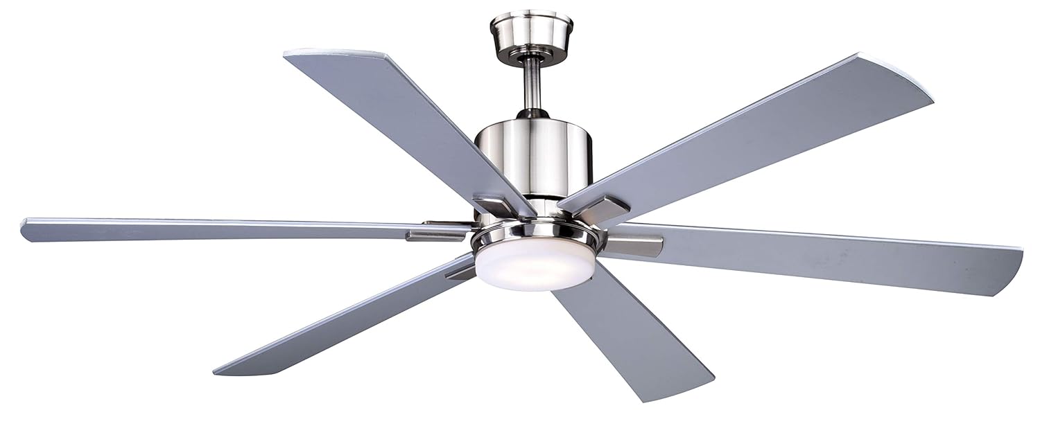 Amazon Com Vhomes Light Wheelock 60 Ceiling Fan Brushed Nickel