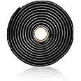Sheporse 13.1ft Butyl Headlight Sealant, Rubber Butyl Caulk Rope Reseal Caulk Tape for Car RV Windshield Headlight Headlamps Door Black 4M