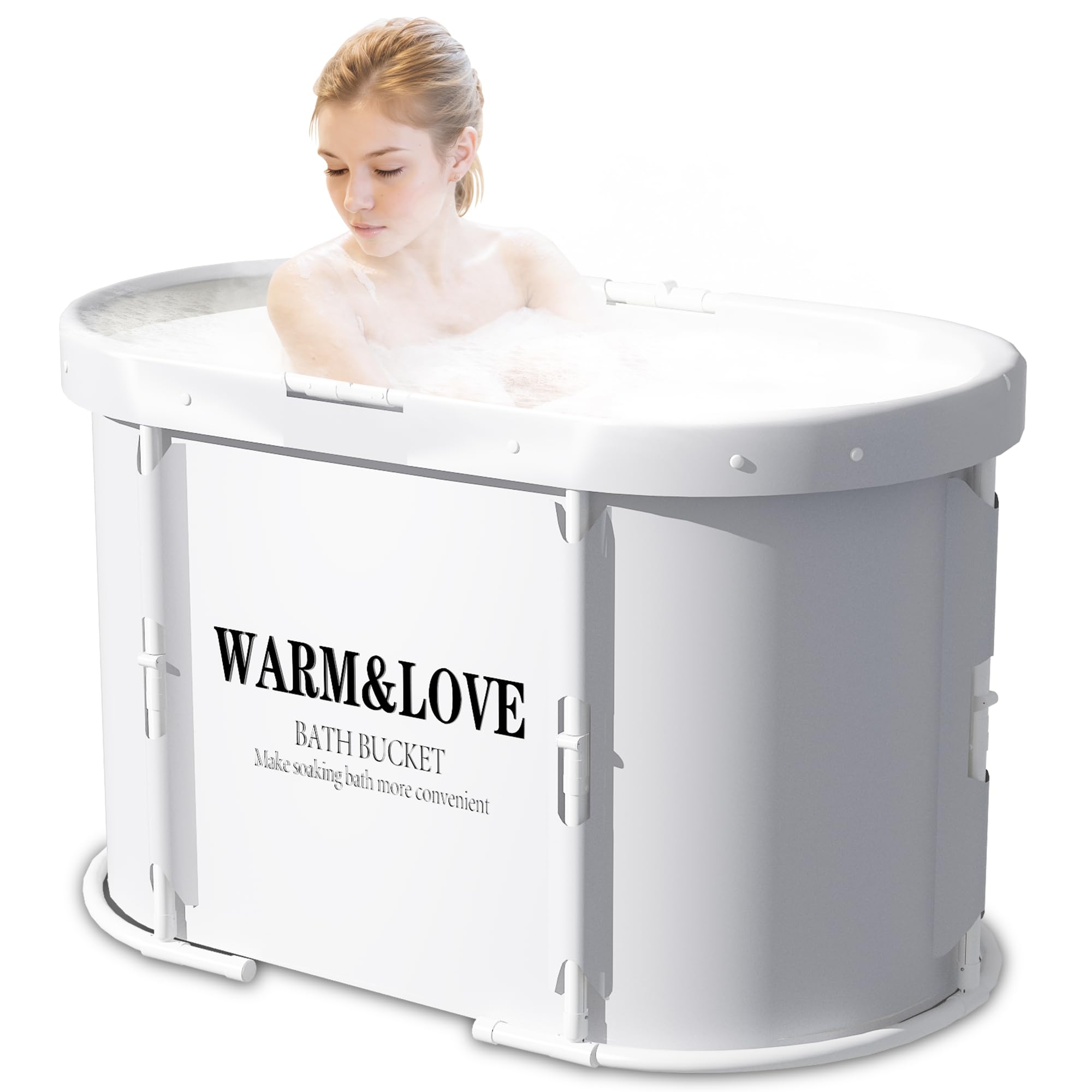 Photo 1 of (used) Portable Bath Tub, Foldable Bathtub for Adults and Kids, Soaking Bathtub for Hot and Ice Bath, Home Freestanding Tubs 