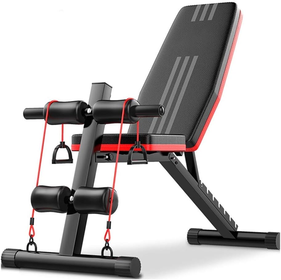 Home fitness equipment Foldable Sit Up Bench - Adjustable Weight Bench, Dumbbell Bench Multifonctional Workout Bench, Flat Incline Decline Multi Use Exercise Home Training Gym Weight Lifting Bench