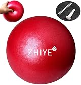 ZHIYE Mini Pilates Ball 25cm PVC Anti Slip Core Stability Fitness Ball Red