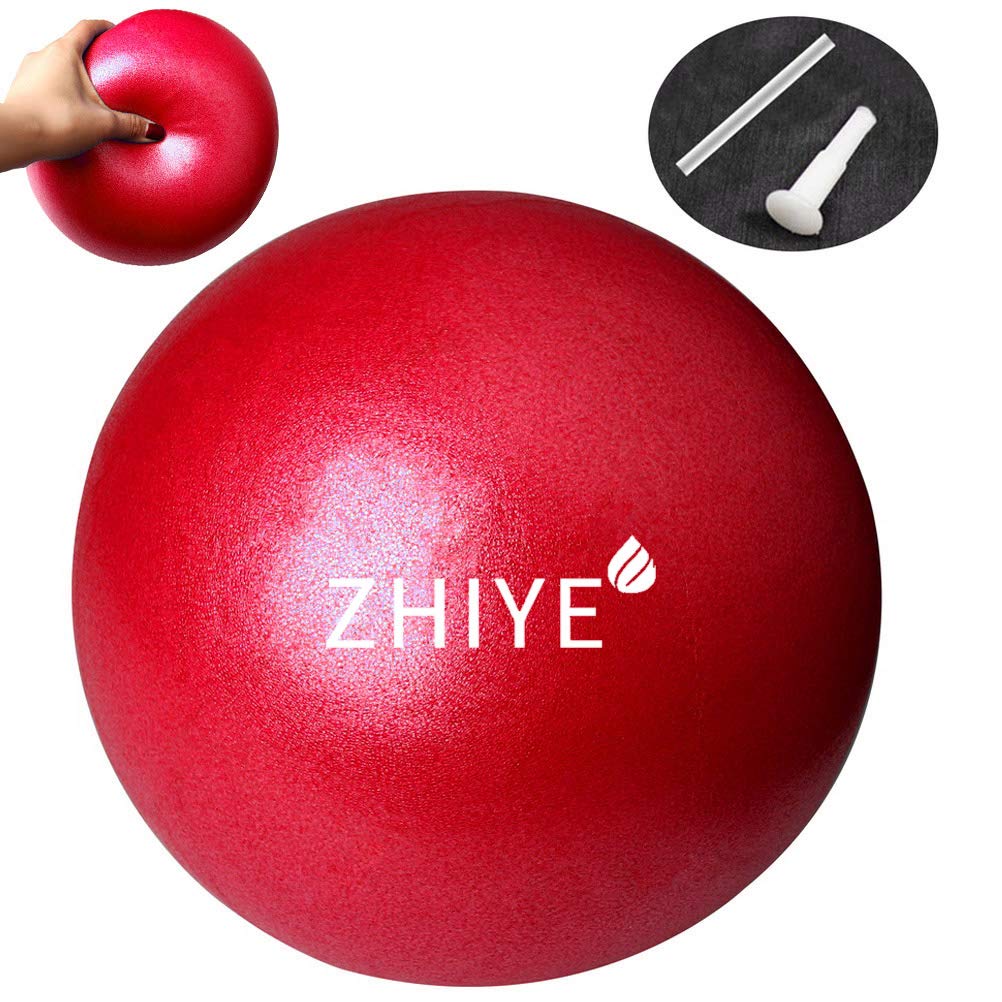 ZHIYE Mini Pilates Ball Yoga Small Exercise Ball Core Fitness Bender, Yoga, Stability, Barre, Training Physical Therapy Anti-Slip Swiss Ball Gym Home