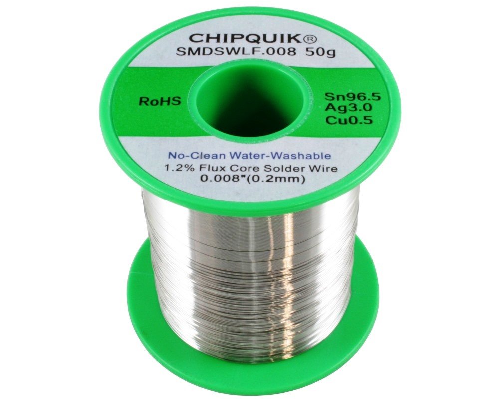 LF Solder Wire 96.5/3/0.5 Tin/Silver/Copper no-Clean .008 50g Ultra Thin