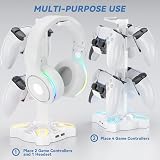 KDD Gaming Headphone Stand Rotatable w 9 Light Modes Controller Holder 2 USB view 6