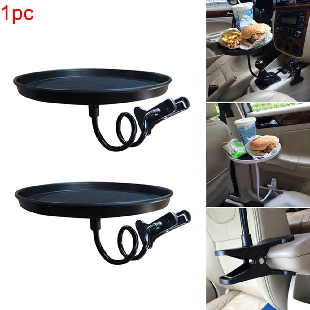 Car Tray Holder, MultiFunctional Food Drink Beverage Table Cup Holder Black 360