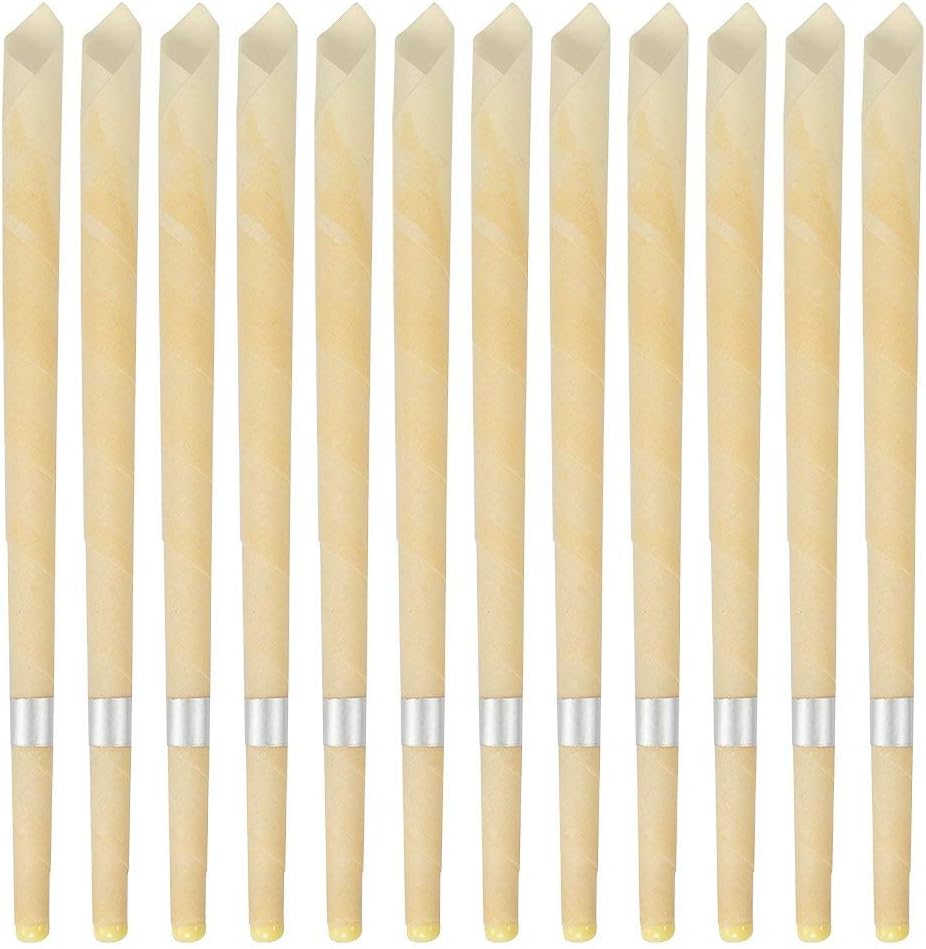 Ear Candles Organic Natural Beeswax Hopi Ear Candles Cones Therapy Reduce Tinnitus Ear Wax Remover with 6 Pcs Protective Discs for Aromatherapy
