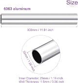 DMiotech 6063 Aluminum Tube 32mm OD x 29mm ID 300mm Length view 3