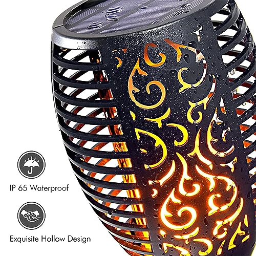 4 Pack Large Solar Torch Lights with 96 LED Flickering Flame, IP65 Waterproof Outdoor Landscape Lighting for Garden, Yard, Patio, Halloween, Camping and Party Decor