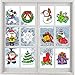 HUFUN 12 Pack Christmas Window Clings Christmas Decorations Indoor Xmas Clings Window Stickers Christmas Window Decals Snow Flake Santa Claus, Snowman Multiple Styles Reusable