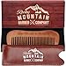 Travel Hair Comb - Travel Size Comb with Fine and Medium Tooth for Mustache, Beard and Hair With Pocket Carrying Case - Anti-Static and Tangle-free.