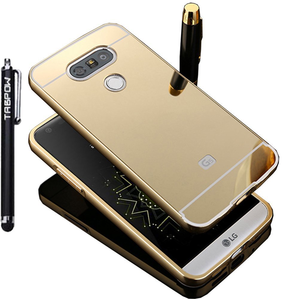 LG G5 Case, TabPow Mirror Case Series - Electroplate Bumper Bling Luxury Slim Hard Back Case Cover For LG G5, Gold