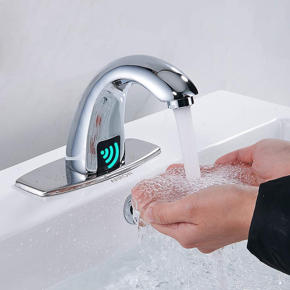 Automatique Infrarouge Mitigeur Lavabo Monotrou Mousseur Eau