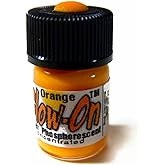 Glow-On Orange Color and Orange Glow, Gun Night Sights Paint, Small 2.3 ml Vial. Concentrated, Bright Long Lasting Luminescen
