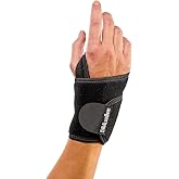 MUELLER Sports Medicine Adjustable Wrist Support, Wrist Pain Relief Support for Men and Women, Ideal for Carpal Tunnel, Tendinitis, Arthritis, Black, One Size