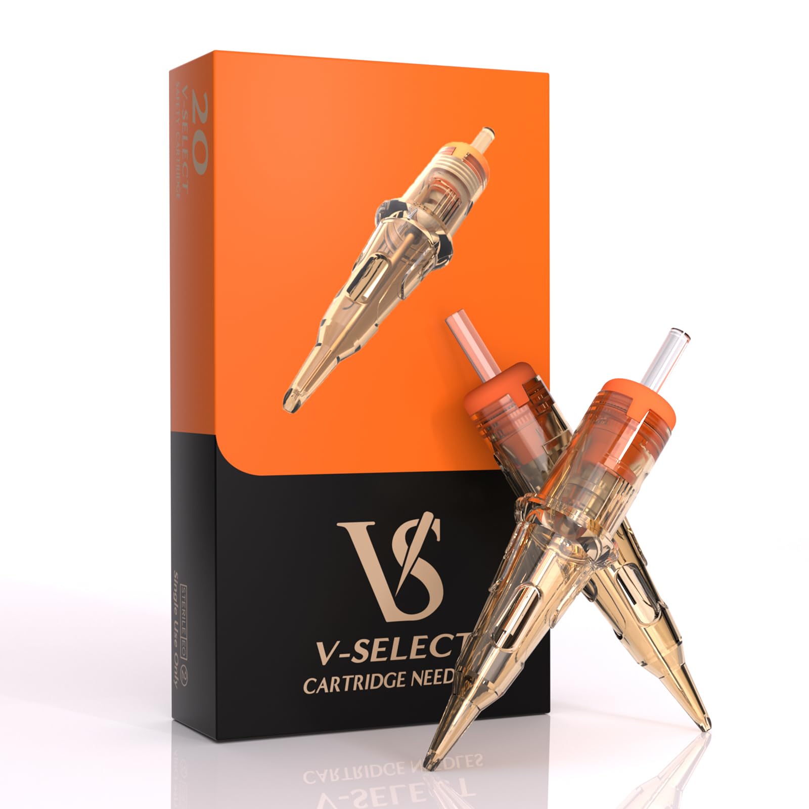 EZ Tattoo Cartridge Needles - 20Pcs #10 (11RS) Bugpin Round Shader Disposable Tattoo Needles Cartridges for Rotary Tattoo Machine Pen Gun - V SELECT