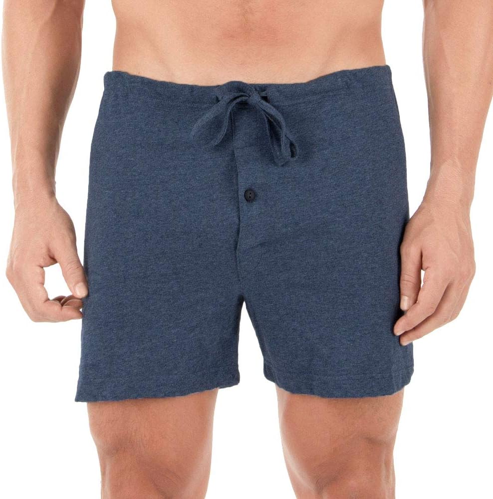 Cottonique Men's Latex-Free Drawstring Loose Boxer Short Made from 100% Organic Cotton