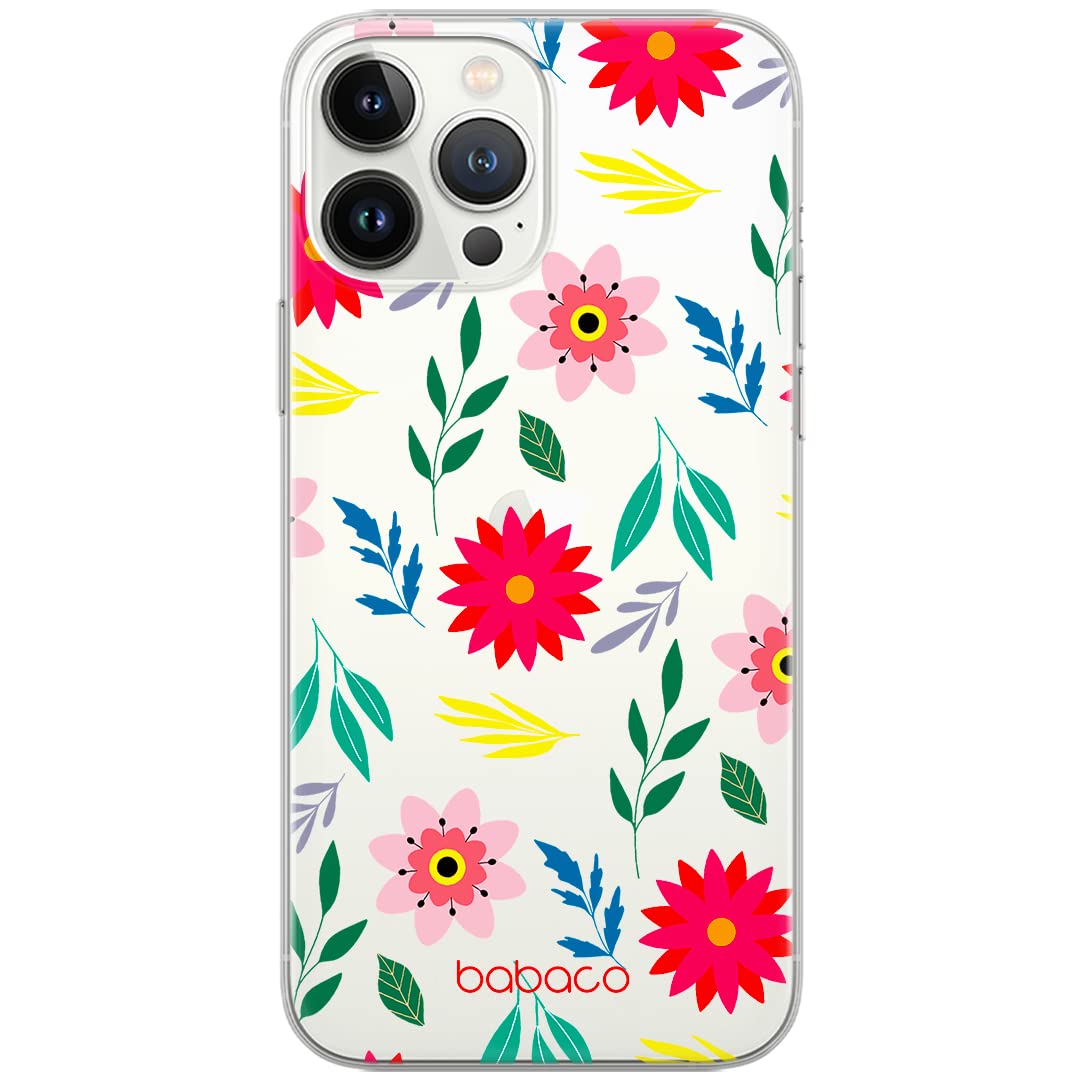Babaco ERT GROUP mobile phone case for Apple Iphone 7 PLUS/ 8 PLUS original and officially Licensed pattern Flowers 010 optimally adapted to the shape of the mobile phone, partially transparent