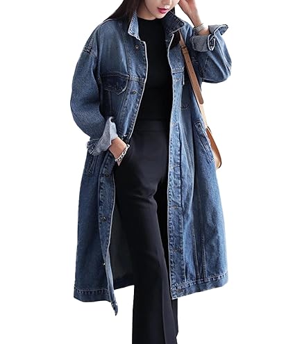 MJFCS YAENH Women's Vintage Notched Collar Double Breasted Plus