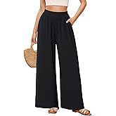 NIMIN Palazzo Pants for Women Wide Leg High Waisted Slack 2026 Summer Flowy Beach Casual Clothes with Pockets