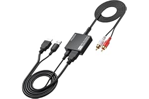 PROZOR 192KHz HDMI ARC to 3.5mm L/R Audio Adapter, ARC Audio Extractor, TV HDMI(ARC) to RCA Converter with 3.5mm to RCA Cable