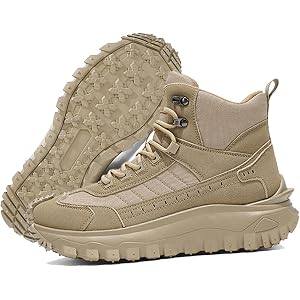 Men's Lightweight Hiking Boots Breathable Non Slip Tactical Outdoor Shoes for Walking Trekking Camping Trail Hiking Daily Wea