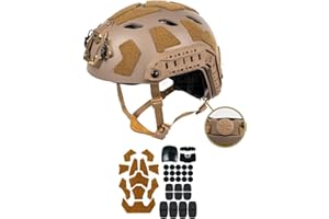 FMATAL GEAR SF Right Angle Vent Hole Fast Helmet, ABS Tactical Helmet for Airsoft, Paintball, and Outdoor Sports, Lightweight and Adjustable