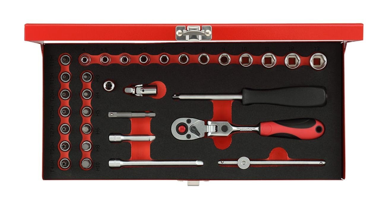 GEDORE Red Socket Spanner Set 1/4 Inch 33-Piece